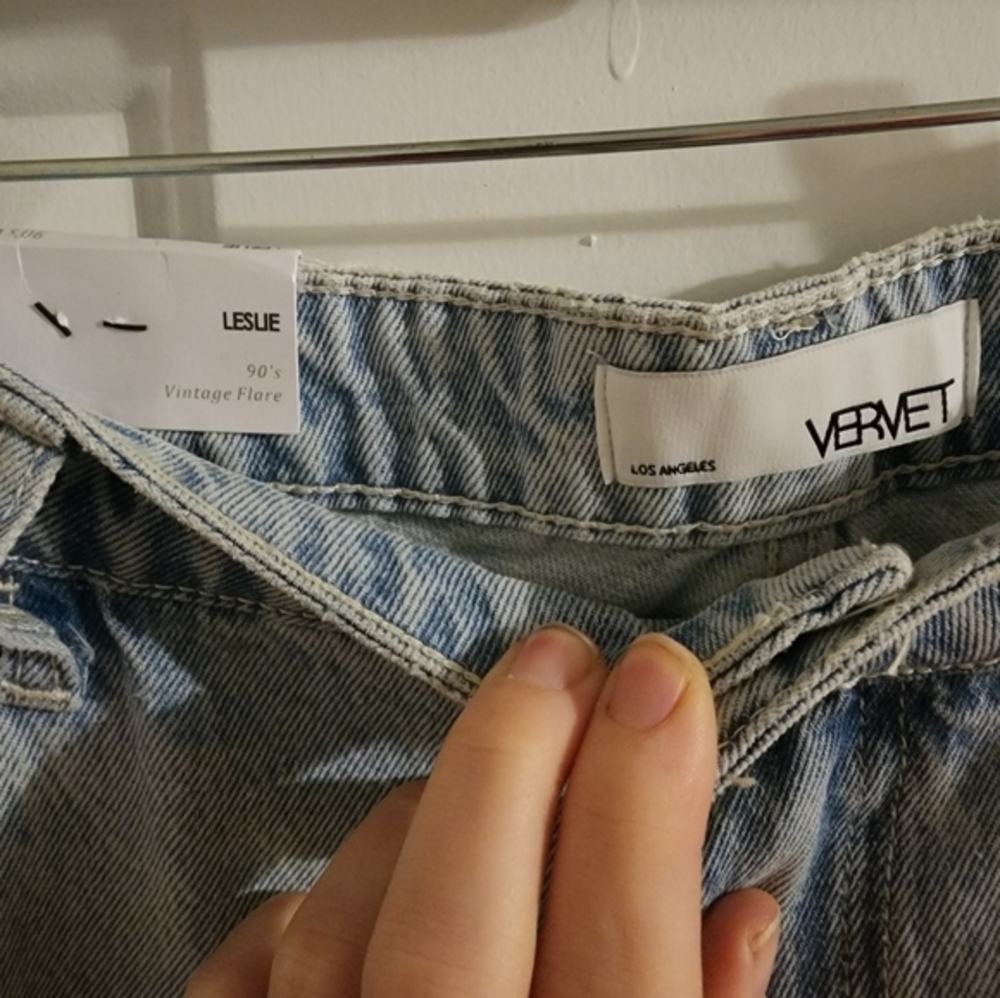 Vervet lightwash 90s vintage flare distressed 32 - Picture 4 of 5